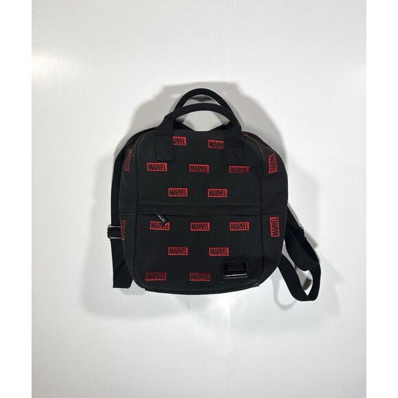 Loungefly Handbags - Loungefly Disney Marvel Red Embroidered Black Canvas Square Backpack Bag Pack